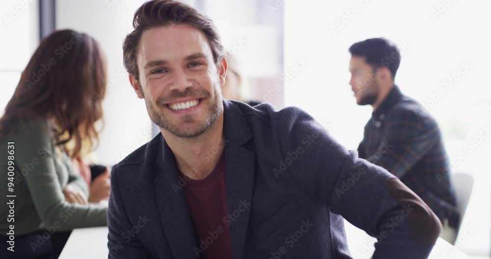 Businessman, portrait or confidence in meeting teamwork, collaboration or office financial company. Face, happy or smile of male finance analyst in boardroom for group investment in global workshop Businessman, portrait or confidence in meeting teamwork, collaboration or office financial company. Face, happy or smile of male finance analyst in boardroom for group investment in global workshop