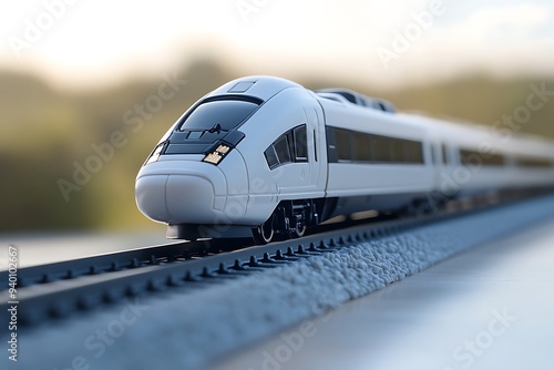 Railway station platform bustling with passengers, awaiting a high-speed train to depart on its journey