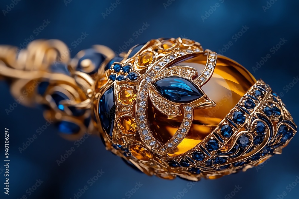 A close-up of an amber earring, showing the intricate craftsmanship and the deep, rich color of the stone, contrasted against a soft background A close-up of an amber earring, showing the intricate craftsmanship and the deep, rich color of the stone, contrasted against a soft background