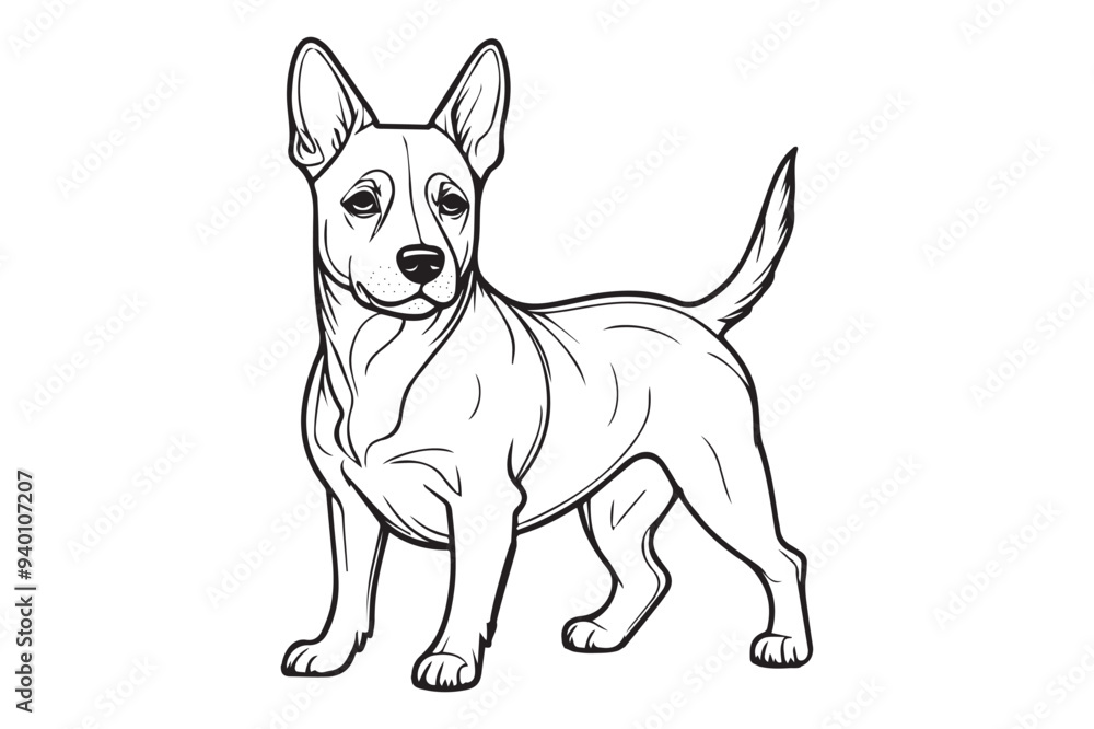 Cartoon Line Art Dog Illustration Cartoon Line Art Dog Illustration