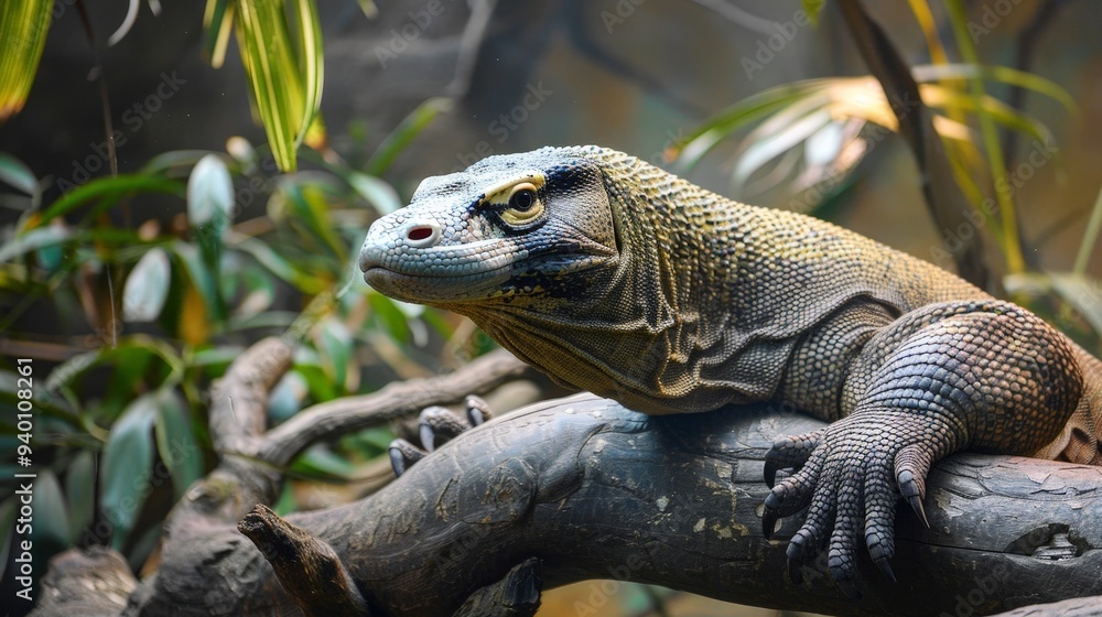 Komodo dragons are formidable reptiles, known for their size and venomous bite in Indonesian forests. Komodo dragons are formidable reptiles, known for their size and venomous bite in Indonesian forests.