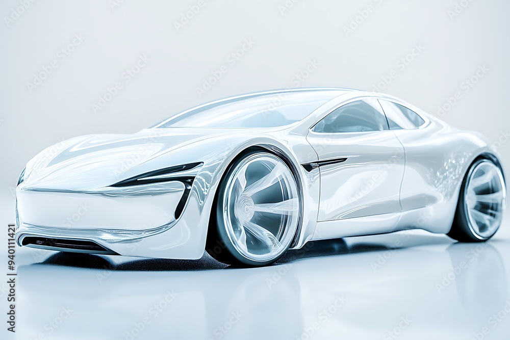 New red sports car isolated on white background New red sports car isolated on white background