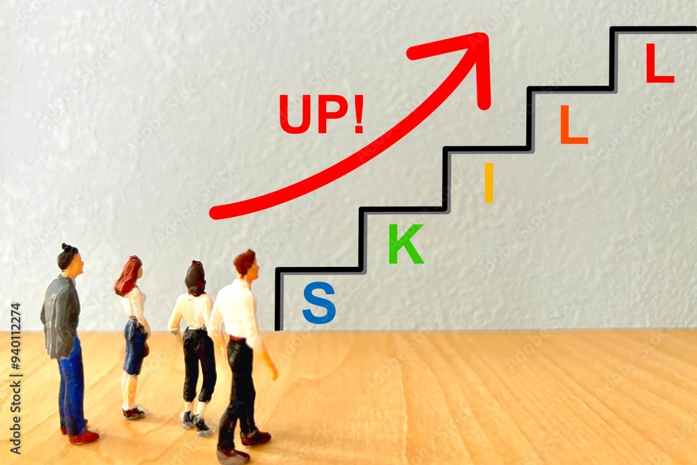 Obraz premium ビジネスマンのスキルアップ