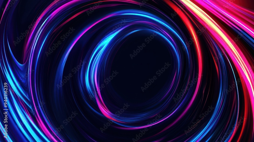 Abstract Swirling Neon Lights Abstract Swirling Neon Lights