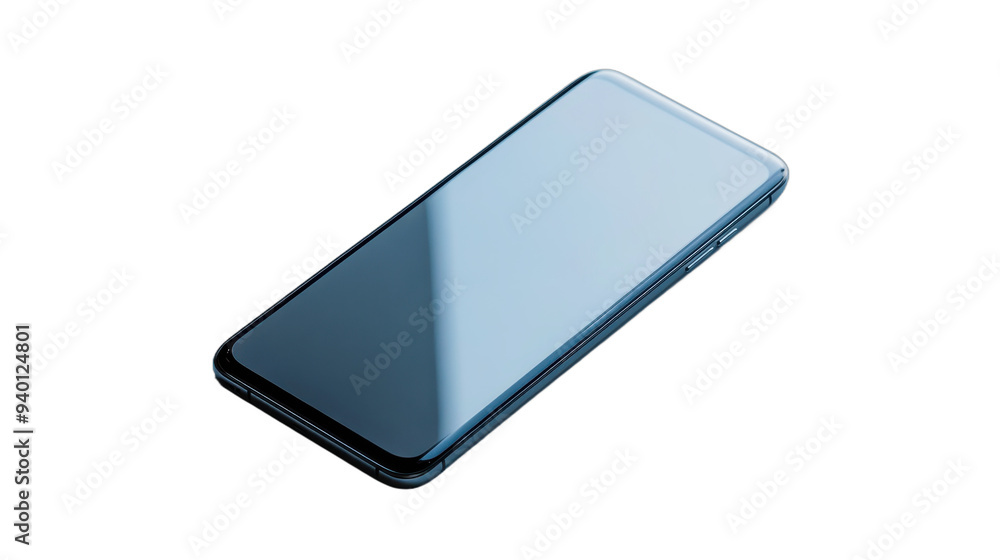 Smartphone Mockup with White Background - Isolated on Black Background., transparent background, PNG file Smartphone Mockup with White Background - Isolated on Black Background., transparent background, PNG file