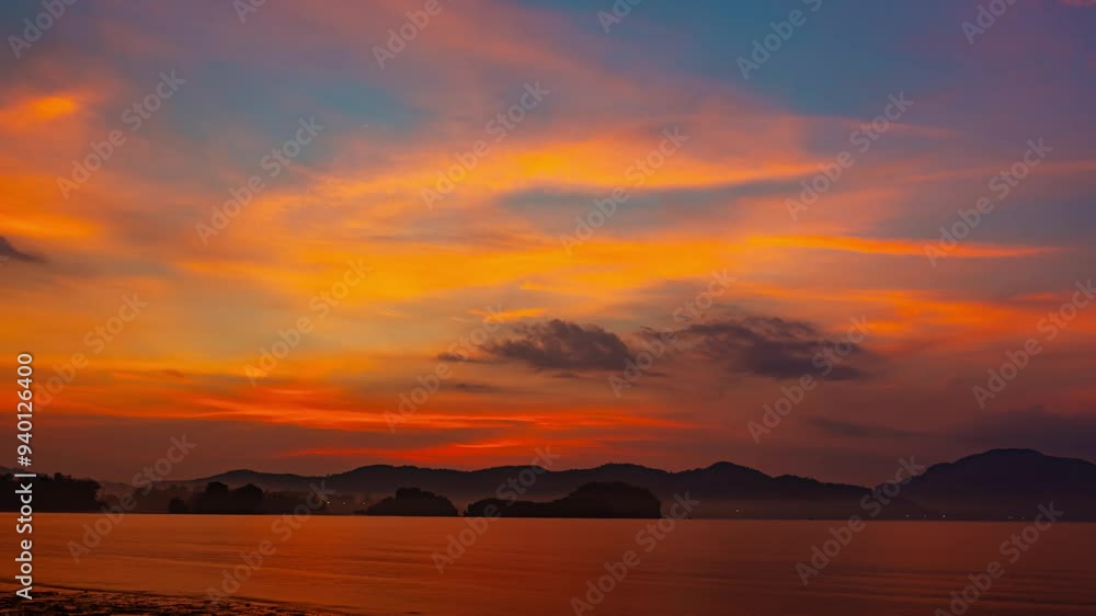 Beautiful 4K Time lapse of Majestic sunset sky landscape, Amazing light of nature cloudscape sky and Clouds moving away rolling.Colorful sunset cloud Footage timelapse Travel background Beautiful 4K Time lapse of Majestic sunset sky landscape, Amazing light of nature cloudscape sky and Clouds moving away rolling.Colorful sunset cloud Footage timelapse Travel background