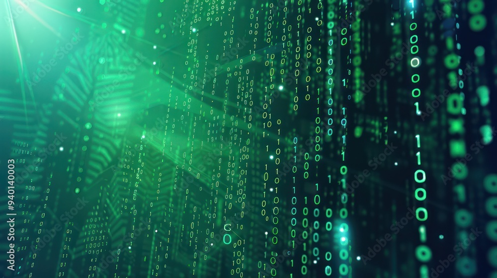 Binary Code Green Binary Code Green