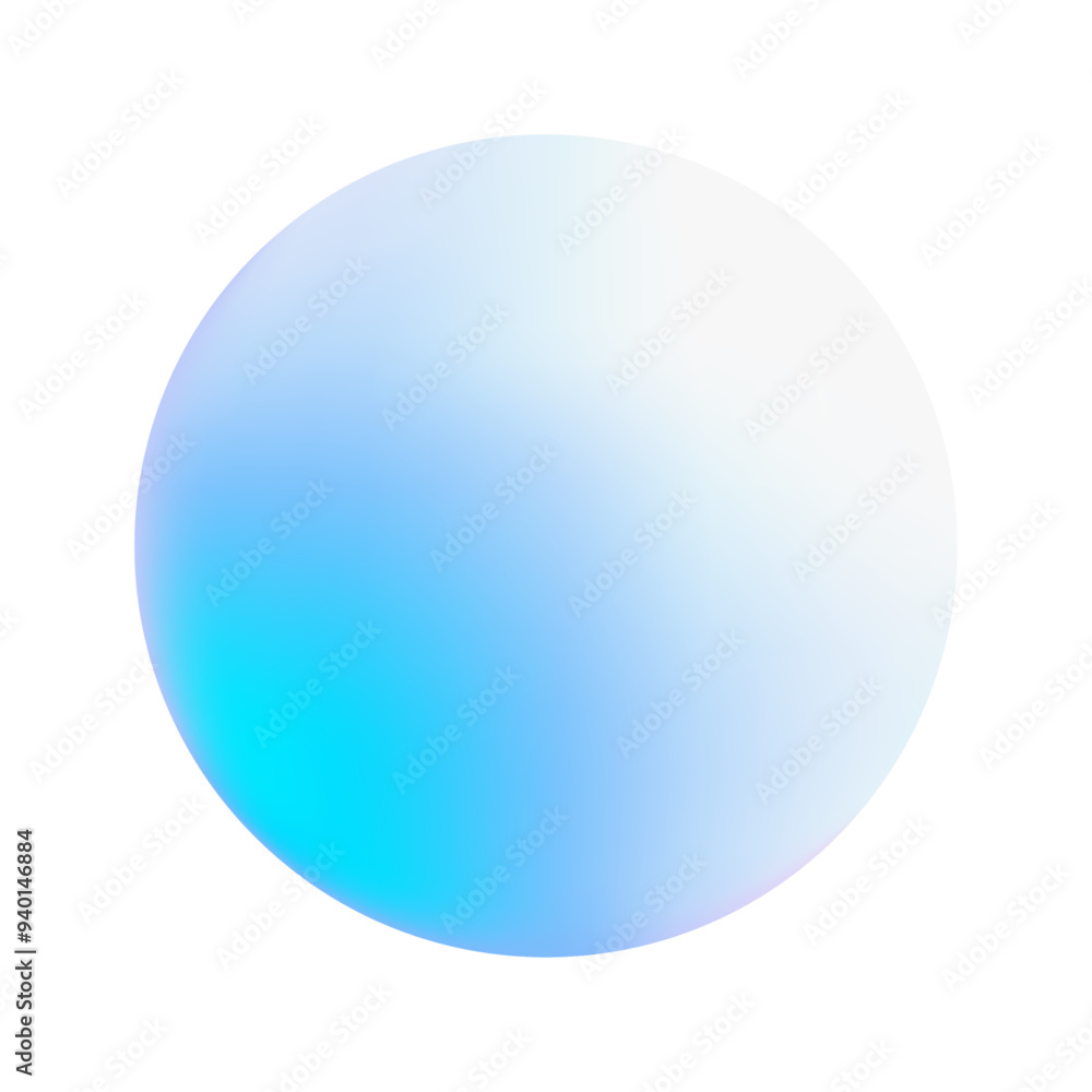 Gradient round geometric shape illustration on a white background Gradient round geometric shape illustration on a white background