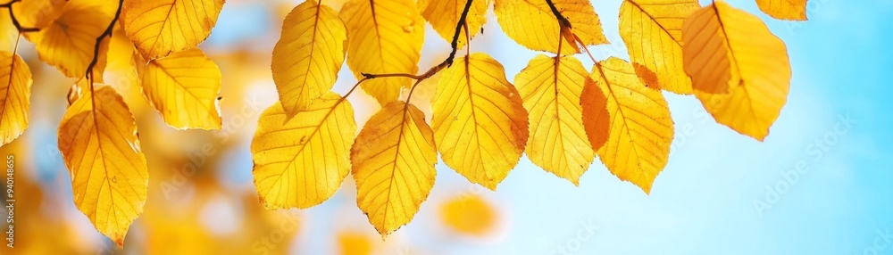 Vibrant Golden Leaves in Autumn - Capturing the Beauty of Seasonal Change Vibrant Golden Leaves in Autumn - Capturing the Beauty of Seasonal Change