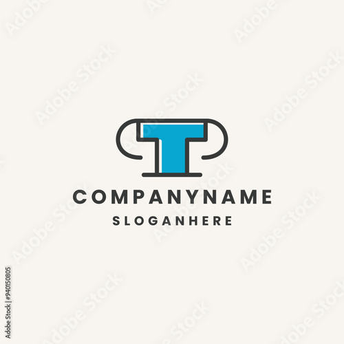 Letter t logo design template vector illustration On white background