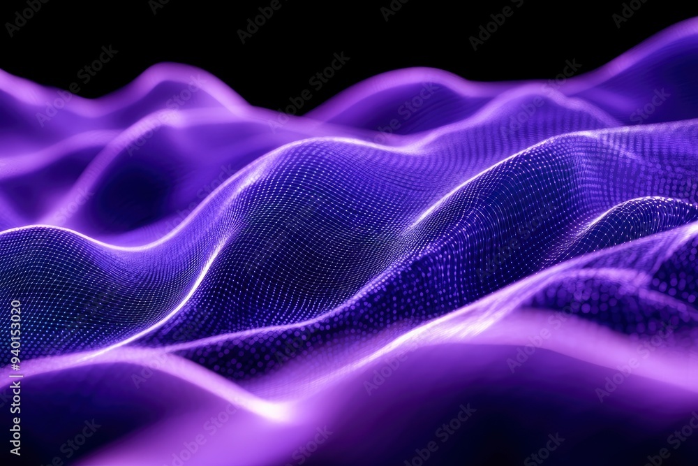 Abstract waves shape glowing in ultraviolet spectrum. Background for banner, backdrop or texture for 3D mapping , ai Abstract waves shape glowing in ultraviolet spectrum. Background for banner, backdrop or texture for 3D mapping , ai
