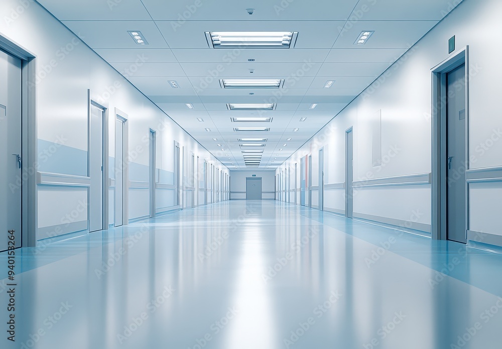 Empty Hospital Corridor Empty Hospital Corridor