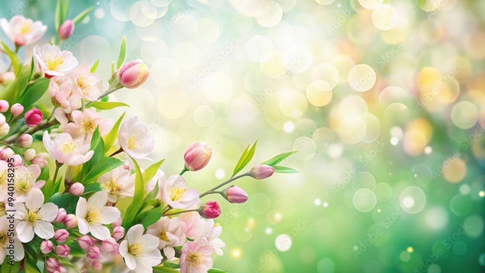 Fresh spring bokeh background with blurred tender flowers on holiday paper, spring, bokeh, background, blurred, flowers, holiday Fresh spring bokeh background with blurred tender flowers on holiday paper, spring, bokeh, background, blurred, flowers, holiday