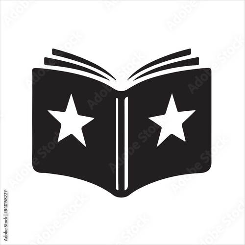 Books and contemporary reading  vector silhouette