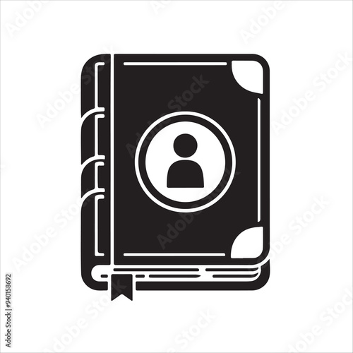 Vector silhouette of workbooks
