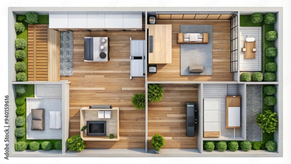 Top view of a minimalist 72 sqm house with 2 bedrooms , floor plan, house, top view, , minimalist, 72 sqm Top view of a minimalist 72 sqm house with 2 bedrooms , floor plan, house, top view, , minimalist, 72 sqm