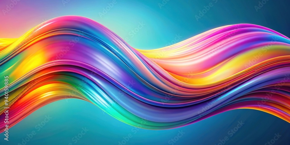 Multicolored abstract iridescent wave shape, abstract, rendering, flowing, vibrant, colorful, dynamic, modern, futuristic Multicolored abstract iridescent wave shape, abstract, rendering, flowing, vibrant, colorful, dynamic, modern, futuristic