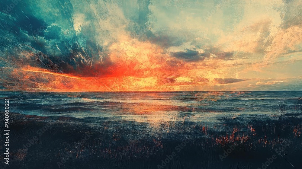 A stunning sunset over the ocean, showcasing vibrant colors and dramatic clouds, perfect for nature lovers and tranquil scenes. A stunning sunset over the ocean, showcasing vibrant colors and dramatic clouds, perfect for nature lovers and tranquil scenes.