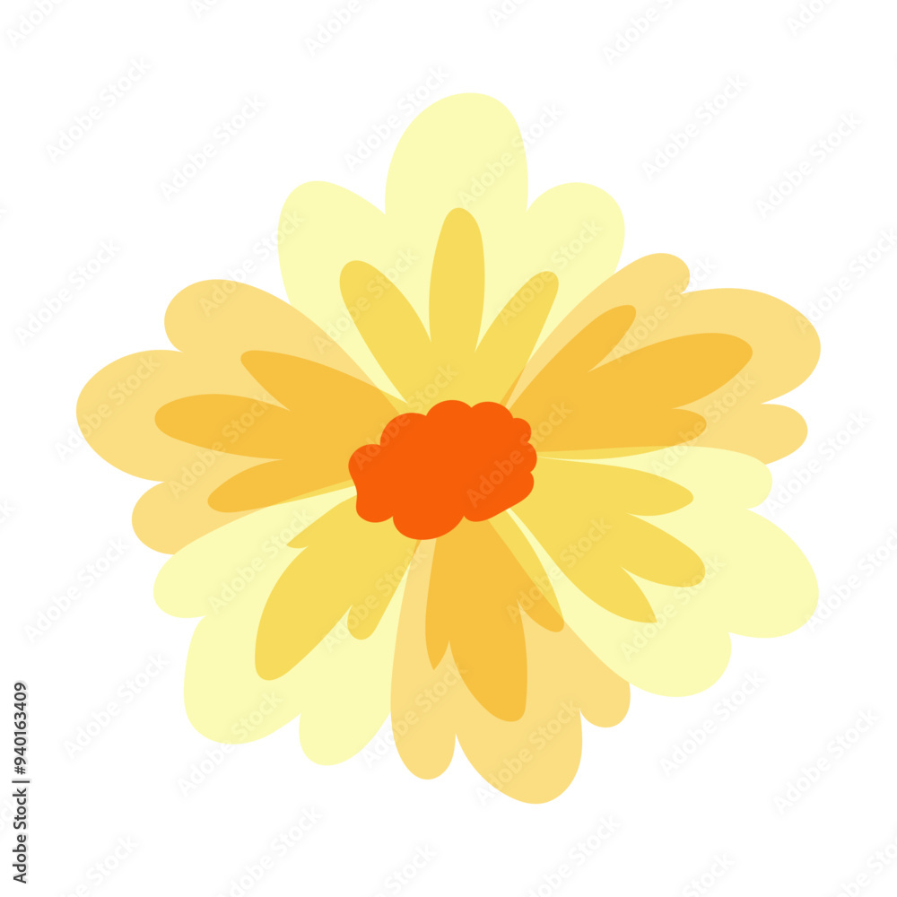 Hand drawn Beautiful spring flower design on the white Hand drawn Beautiful spring flower design on the white
