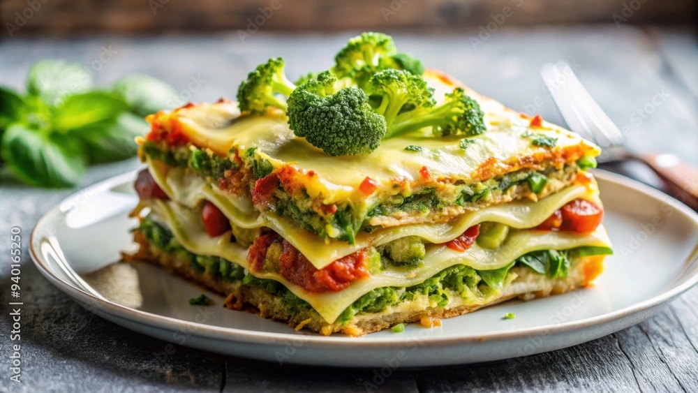 Vegan lasagne with layers of broccoli, zucchini, and dairy-free cheese, vegan, lasagne, broccoli, zucchini Vegan lasagne with layers of broccoli, zucchini, and dairy-free cheese, vegan, lasagne, broccoli, zucchini