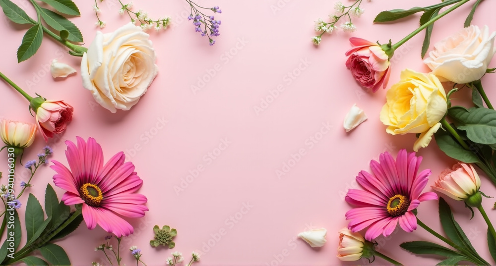 spring flowers border spring flowers border