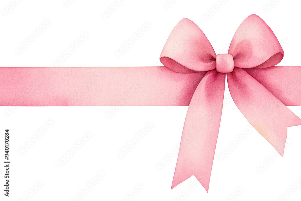 Elegant pink ribbon with a beautiful bow, perfect for gift wrapping and special occasions. Elegant pink ribbon with a beautiful bow, perfect for gift wrapping and special occasions.