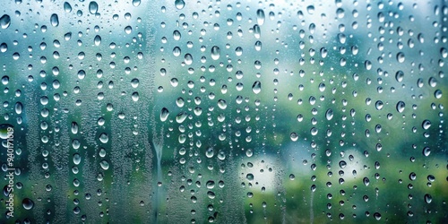 Raindrops trickling down a foggy window , rain, drops, water, window, glass, wet, weather, storm, nature, droplets