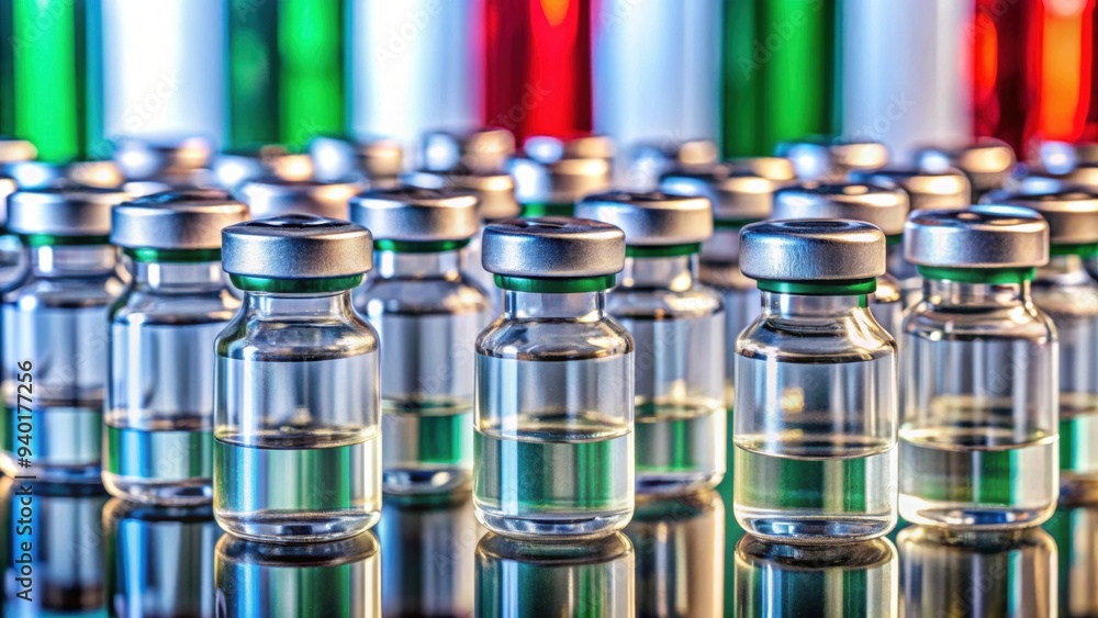 Close up of Covid-19 vaccine vials from Astrazeneca and Johnson & Johnson in Italy , Italy, April, 2021 Close up of Covid-19 vaccine vials from Astrazeneca and Johnson & Johnson in Italy , Italy, April, 2021