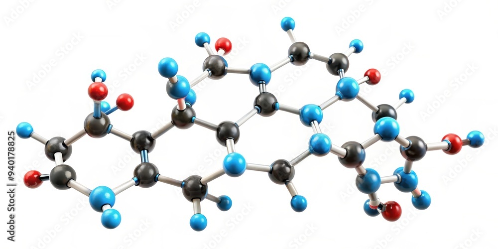 Molecular structure of diosgenin molecule Molecular structure of diosgenin molecule
