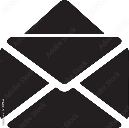Free Download Mail icon silhouette vector style with white background - GFXLoad