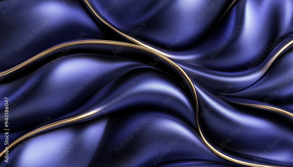Obraz premium Abstract Blue and Gold Leather Texture