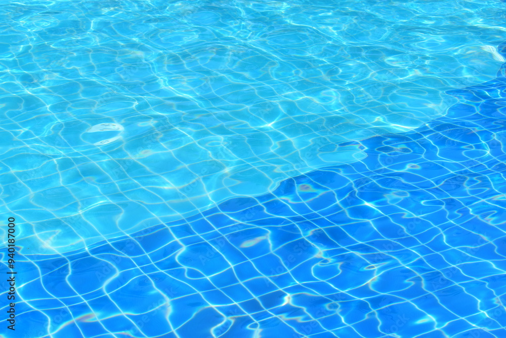 surface of blue swimming pool, freshness water background surface of blue swimming pool, freshness water background