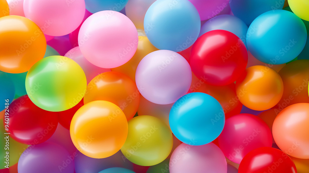 Bright abstract background of jumble of rainbow colored balloons Bright abstract background of jumble of rainbow colored balloons