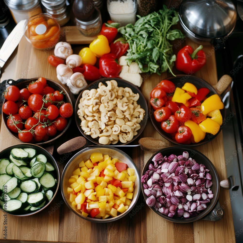 24080754 09 Healthy Food Prep: Show colorful, fresh ingredients being prepared for meals in aesthetically pleasing kitchens --v 6.1 Job ID: 233eca3c-b782-4fb8-9ccf-29582e9f587a 24080754 09 Healthy Food Prep: Show colorful, fresh ingredients being prepared for meals in aesthetically pleasing kitchens --v 6.1 Job ID: 233eca3c-b782-4fb8-9ccf-29582e9f587a