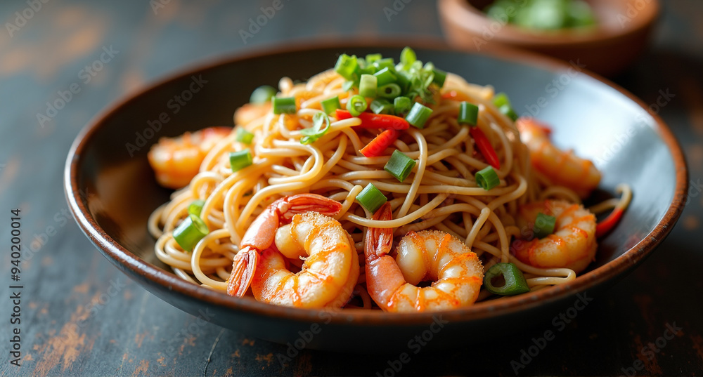 stir fried noodles with shrimp stir fried noodles with shrimp
