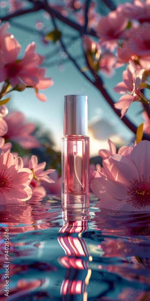 Floral Fantasy: Crystal perfume bottles nestled in a vibrant bouquet of daisies, ranunculus, and cosmos, bathed in warm sunlight, evoke a sense of spring and captivating fragrance. Floral Fantasy: Crystal perfume bottles nestled in a vibrant bouquet of daisies, ranunculus, and cosmos, bathed in warm sunlight, evoke a sense of spring and captivating fragrance.