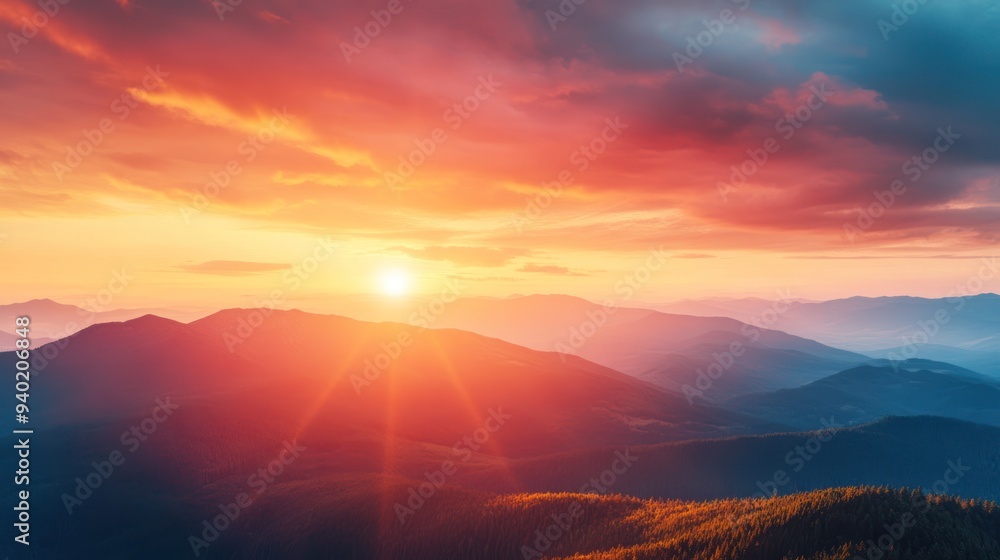 Sunrise over the Mountains Sunrise over the Mountains