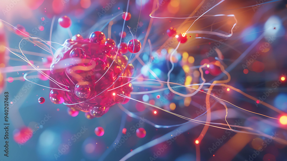 Conceptual visualization of quarks forming protons and neutrons within an atomic nucleus Conceptual visualization of quarks forming protons and neutrons within an atomic nucleus