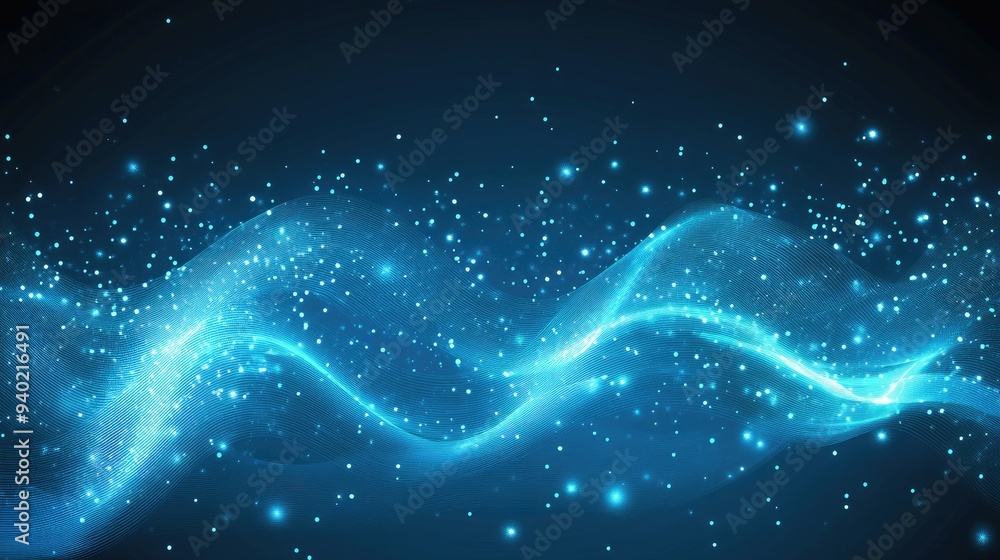 Obraz premium Futuristic wave, Futuristic data stream vector background
