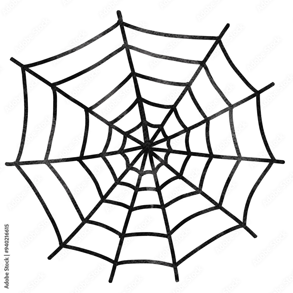 Obraz premium Spider web watercolor