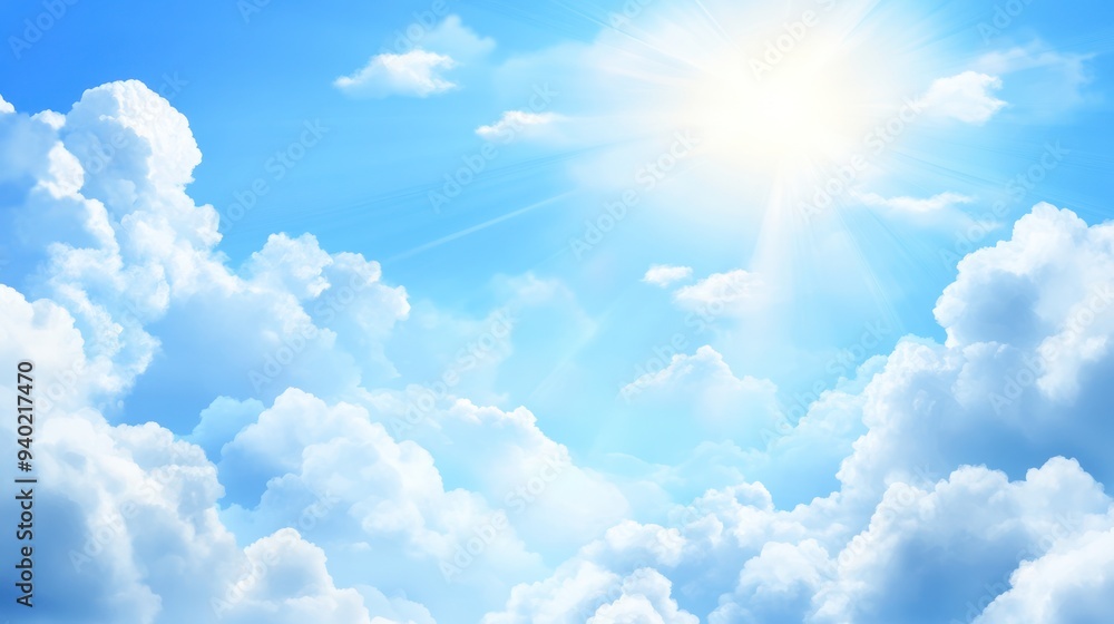 Sunny Sky with Fluffy Clouds Sunny Sky with Fluffy Clouds