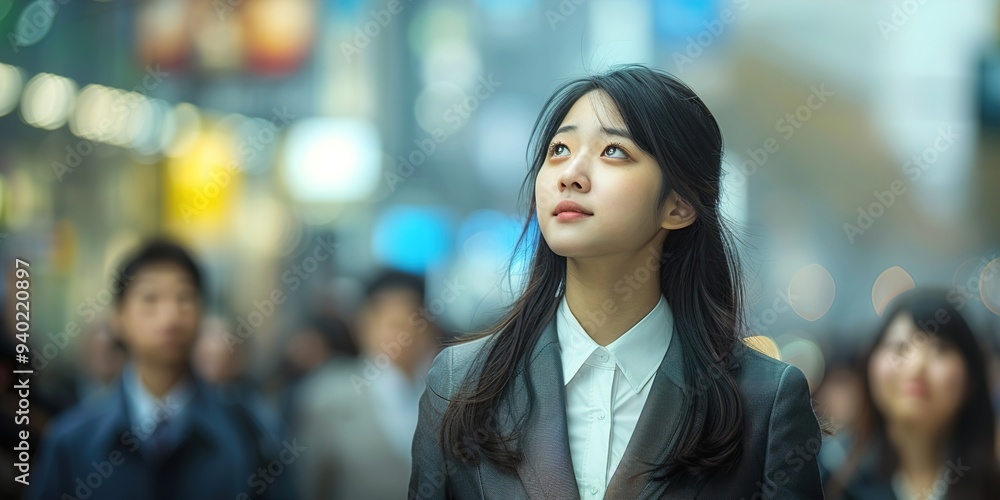 portrait of a woman in the city portrait of a woman in the city