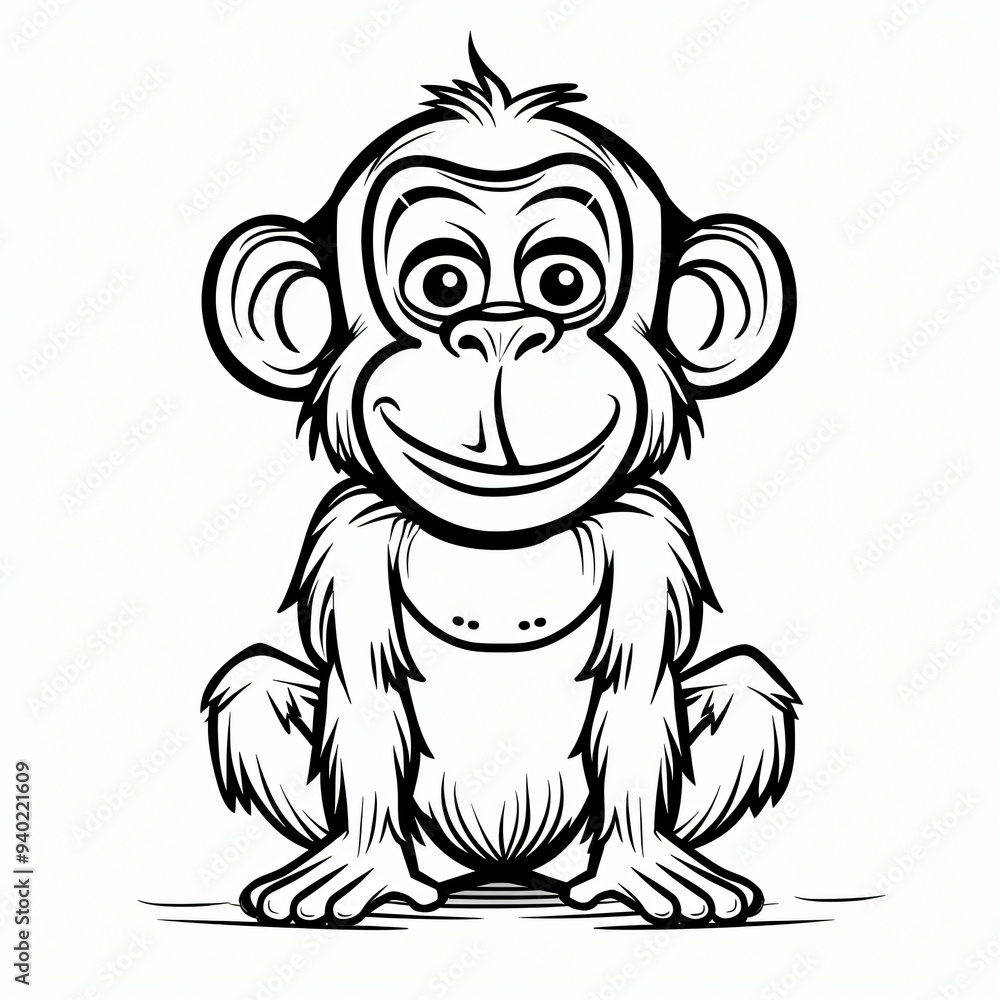 Obraz premium Leopard children coloring book page