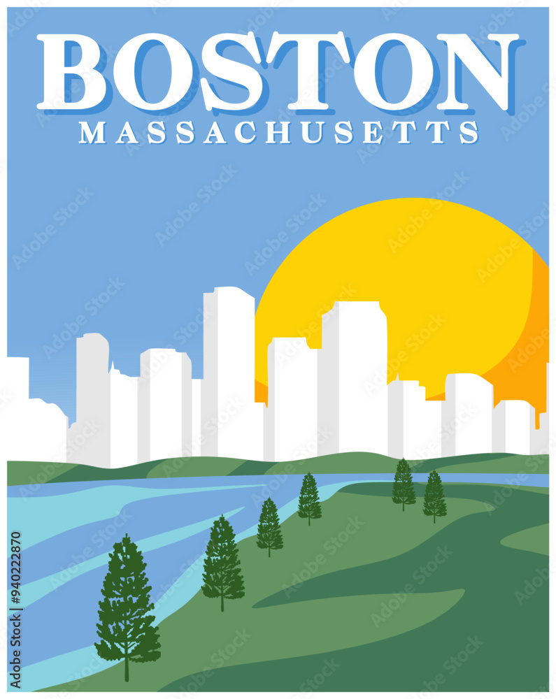 Obraz premium Boston Massachusetts United States with beautiful natural views