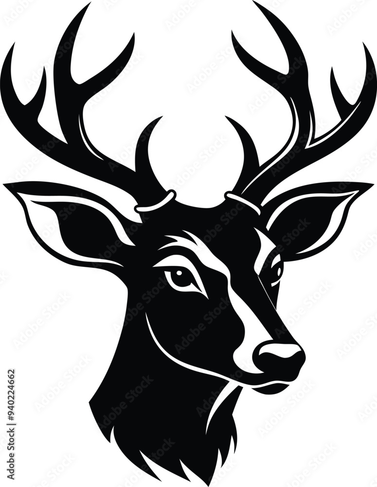 Majestic Deer Head Silhouette Majestic Deer Head Silhouette