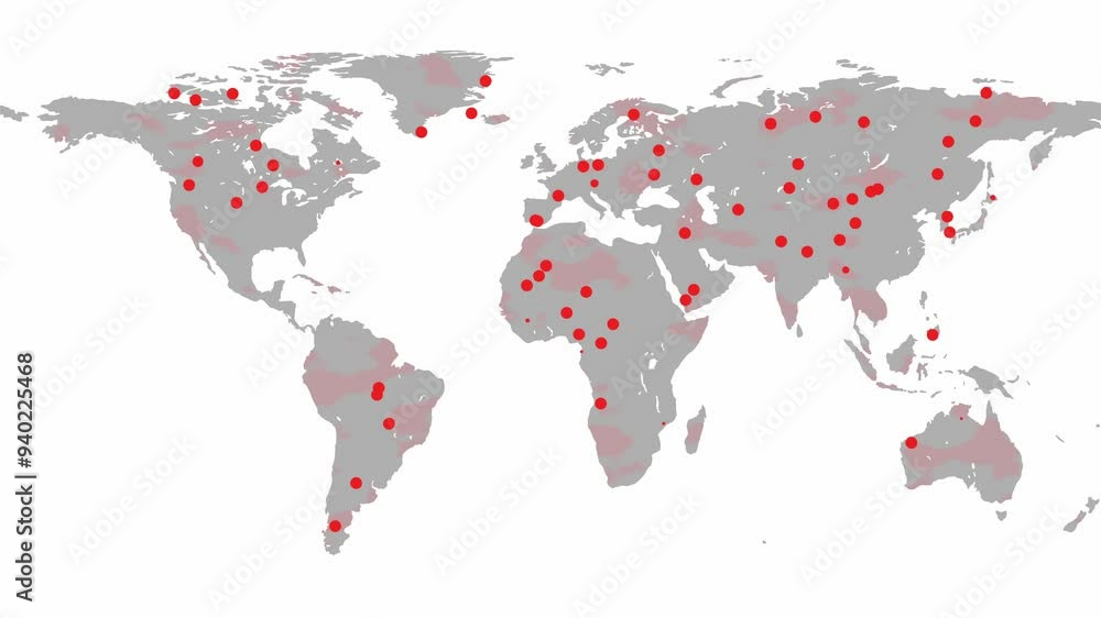 virus world map crisis pandemic outbreak animation. Can be used to represent monkeypox or coronavirus patient zero, worldwide quarantine infection spread virus world map crisis pandemic outbreak animation. Can be used to represent monkeypox or coronavirus patient zero, worldwide quarantine infection spread