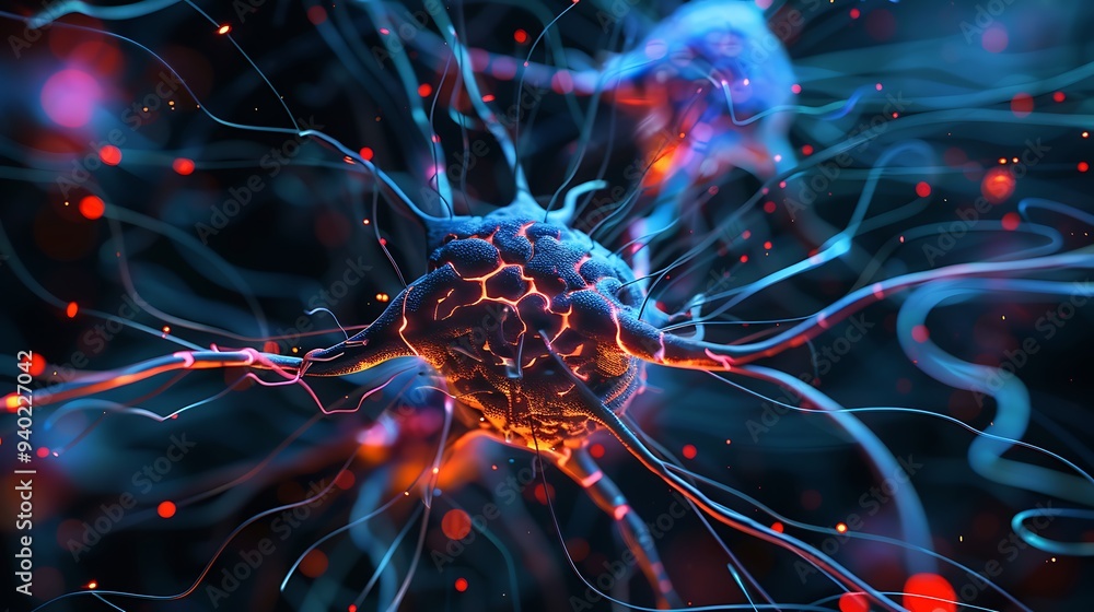 Cell Inner Photo Microscopic view of a cell, highlighting its intricate structure and ...