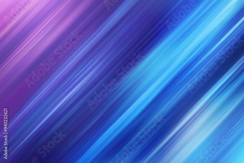 Blue blurred gradient background banner. Mixed motion texture. Panoramic web header. Wide screen abstract diagonal lines wallpaper , ai