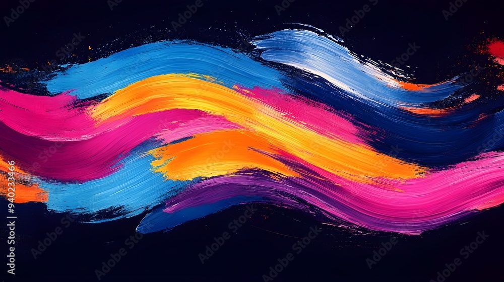 Abstract Colorful Swirls Paint Stroke Background Abstract Colorful Swirls Paint Stroke Background