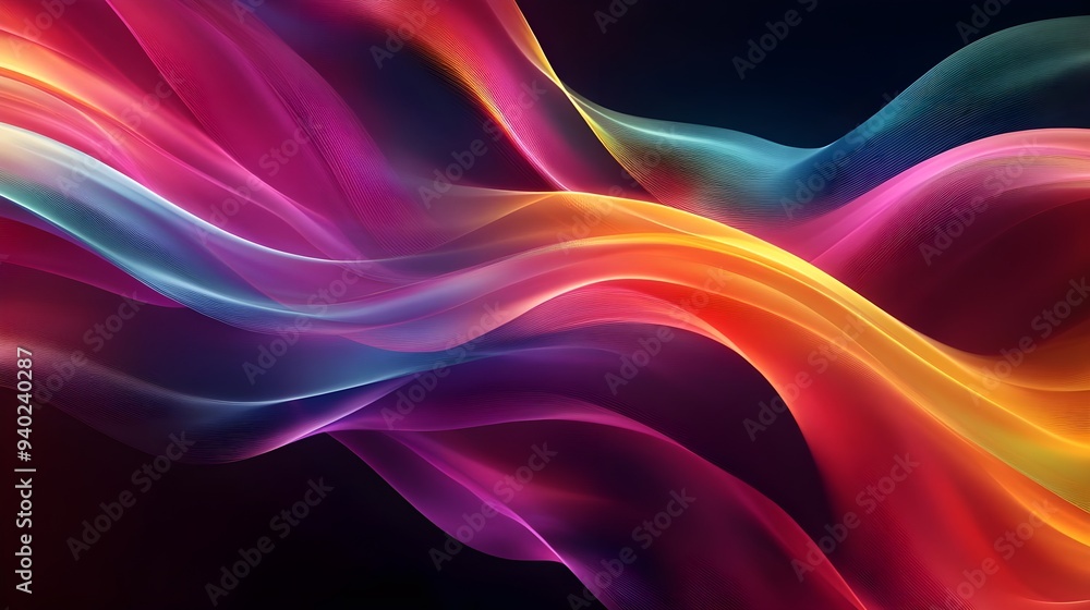Abstract Swirling Neon Colors Background Abstract Swirling Neon Colors Background